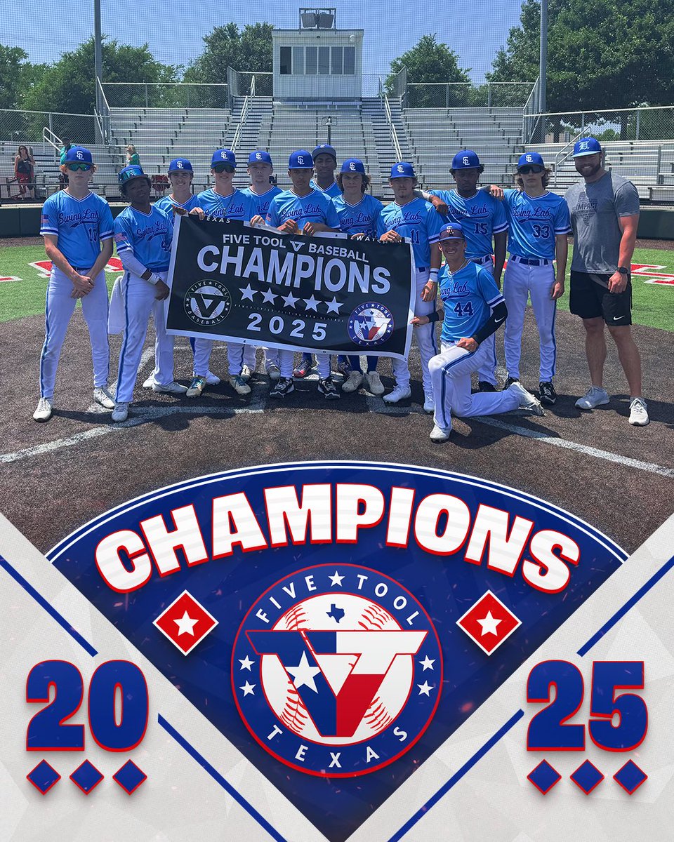 🏆CHAMPIONS🏆

Congrats to Swing Lab 17U  on winning the 17U American Division <a href="/FiveTool/">Five Tool Baseball</a> Texas DFW Regional!

#WatchEm