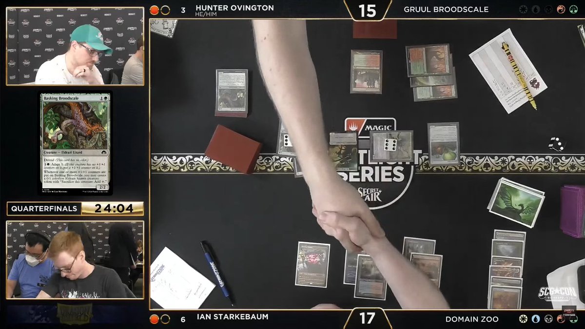 Hunter Ovington advances to the Top 4 with Gruul Broodscale! 🔥🌳

See the rest of the Top 8 action, LIVE from #SCGINDY!

youtube.com/watch?v=6btdyg…
twitch.tv/starcitygames

#SpotlightSecretLair