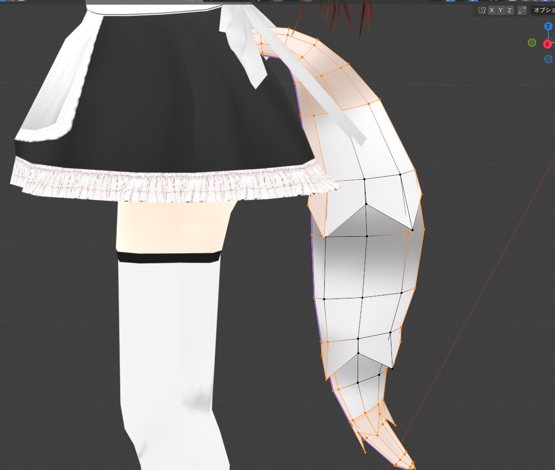 おはようございます！トレイ持たせました。32ポリ以内で載せるモノ作らなアカンので工夫が必要です。ところで自動ウェイトで入る頂点がバラバラの時CTRL+Iで選択反転&amp;ウェイト0で頂点グループ割当すると自動ウェイトを残して他頂点に0で割当できます。オセロ特訓が役に立った!(のか?) #Blender #VRChat