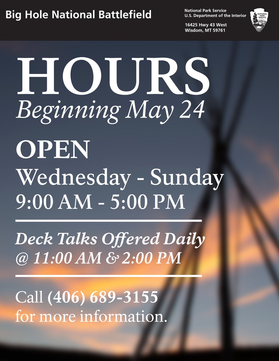 UPDATED HOURS:
Our visitor center is now open Wednesday through Sunday, 9am to 5pm, with ranger-led deck talks offered daily at 11am and 2pm. Our park movie can be viewed throughout the day by request as well.
Park grounds and trails are open sunrise to sunset every day.