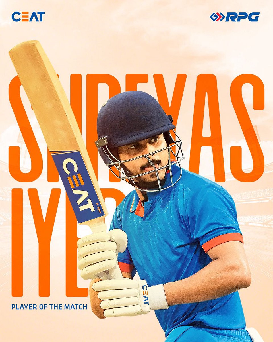 Time to celebrate the PlaIYER of the Match!

#ShreyasIyer #IPL2025 #cricket #CEAT