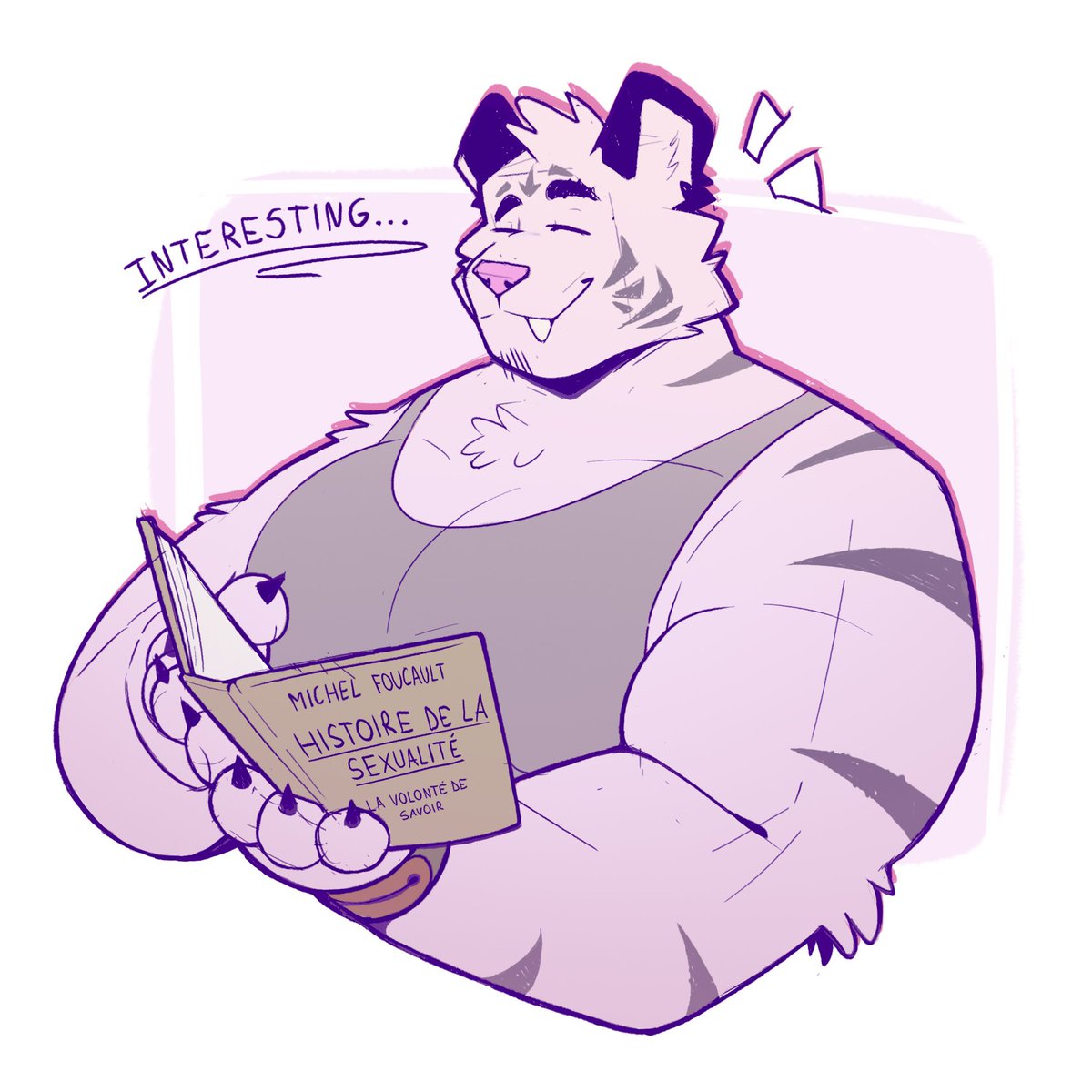 He’s way too happy to be reading about the history of sexuality...
Happy pride month everyone! And don't forget to read your own classics #RtFVN
