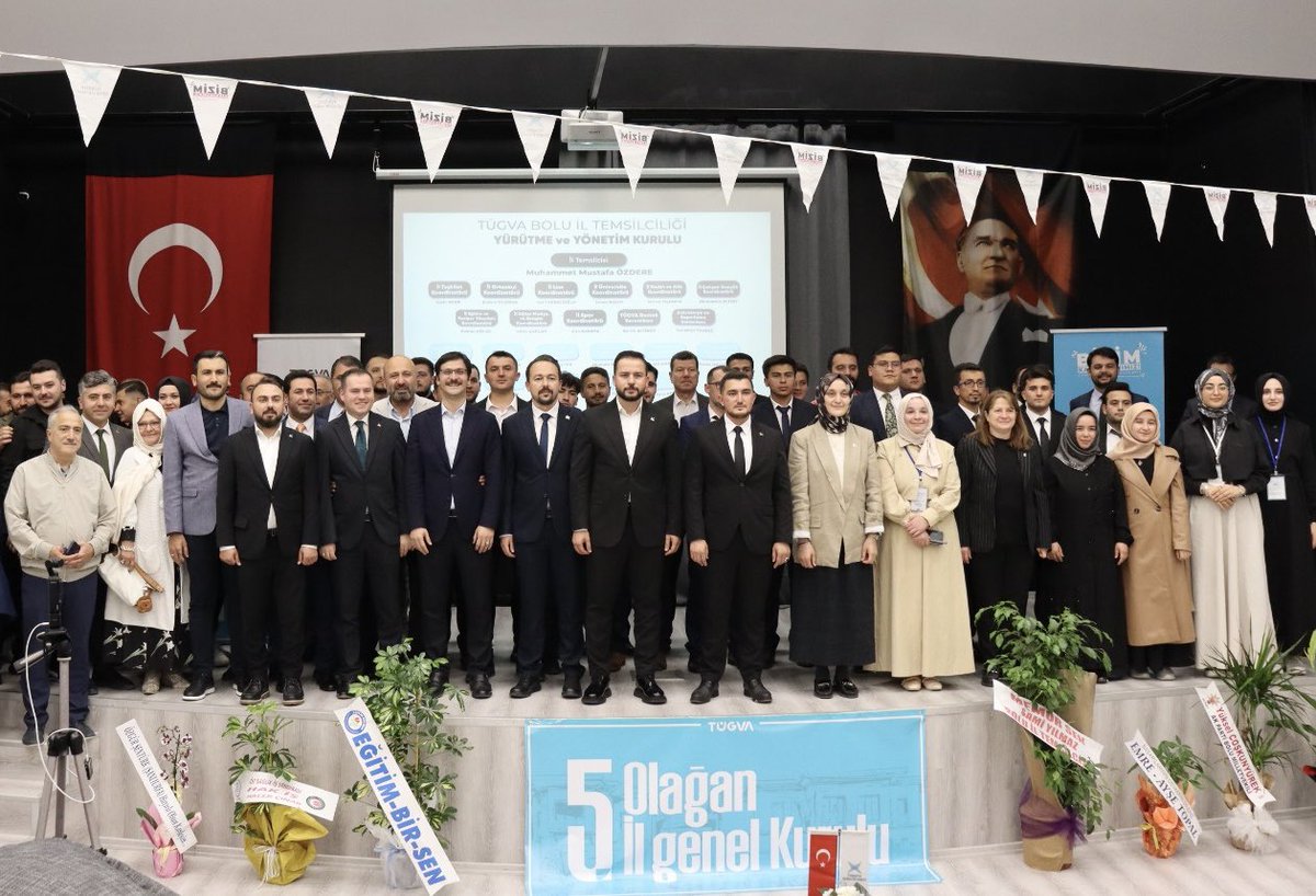 📌 TÜGVA Bolu 5. Olağan İl Genel Kurulu 

Kongremize teşrifleriyle bizleri onurlandıran Genel Başkan Yardımcılarımız Sn. Enes KAYABAŞI ve Sn. Zehra ÇAĞRICI’ya, Bölge Başkanımız Sn. Muhammed BEŞİNCİ’ye ayrıca bu anlamlı günde yanımızda olan tüm protokol üyelerine ve kıymetli
