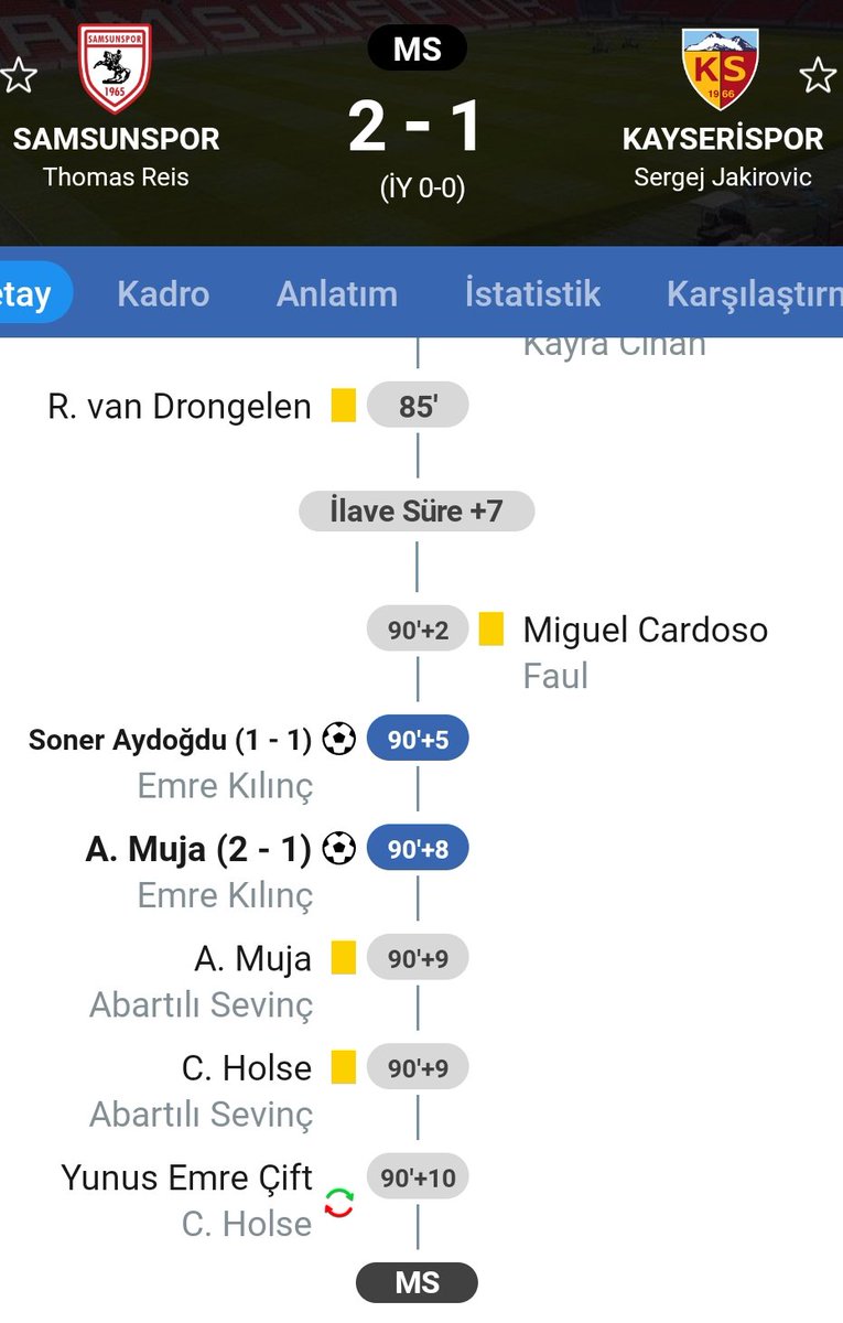 şikenizi silkeyim orrrhan evl #kayserispor #samsunspor 

bu lig'e 5 kuruş bahis yapılmaz.