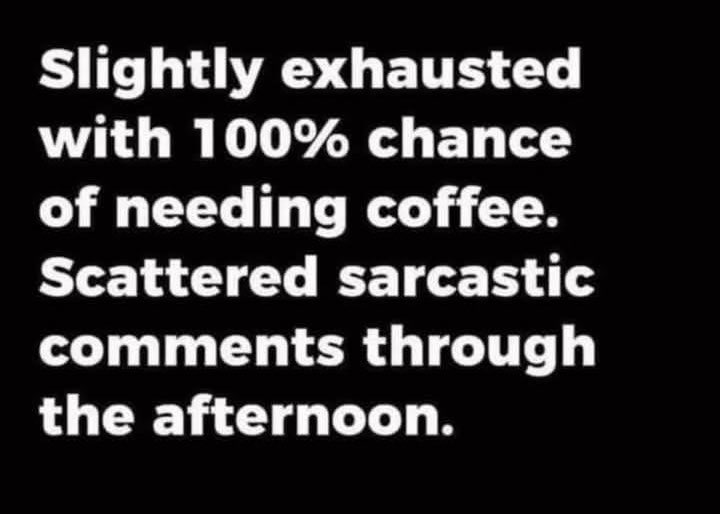 Ik weet al wat voor weer het morgen wordt 🙄🙄