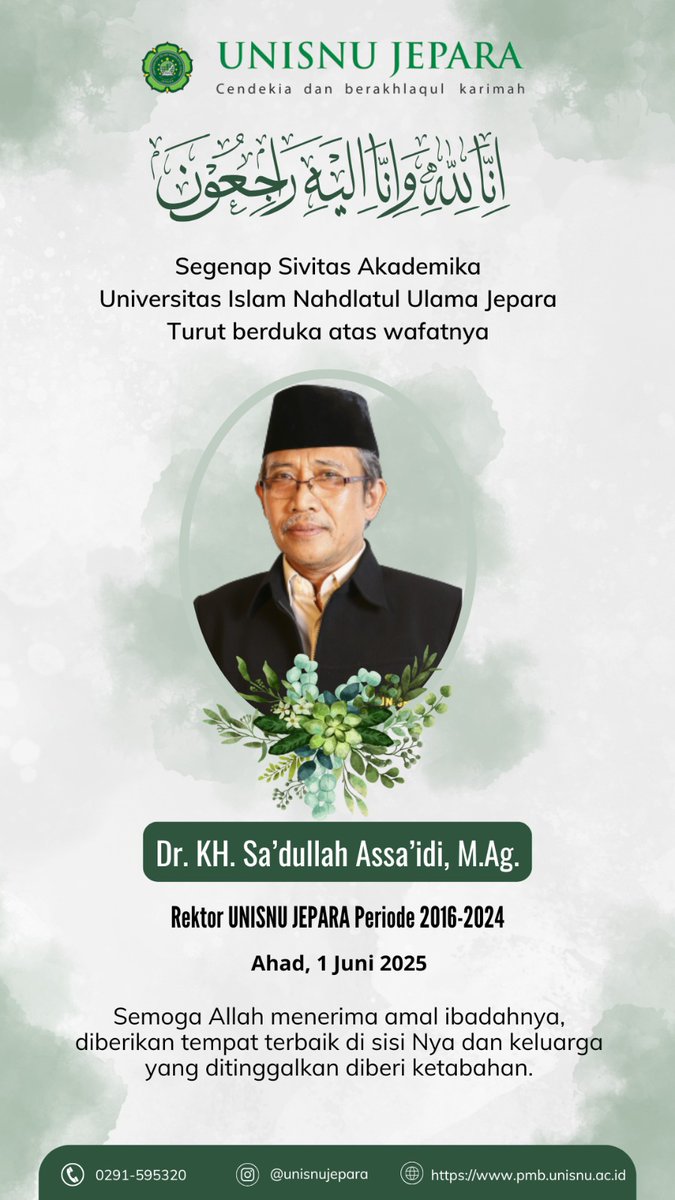 Inna lillahi wa inna ilaihi raji'un, sugeng tindak yai. Panjenengan piyantun sae