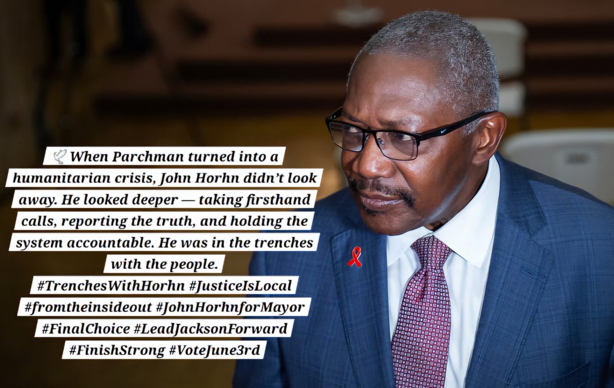 rechpauline's tweet image. When Parchman turned into a humanitarian crisis, John Horhn didn’t look away. He looked deeper — taking firsthand calls, reporting the truth, and holding the system accountable. He was in the trenches with the people.  #fromtheinsideout #FinalChoice #FinishStrong #VoteJune3rd