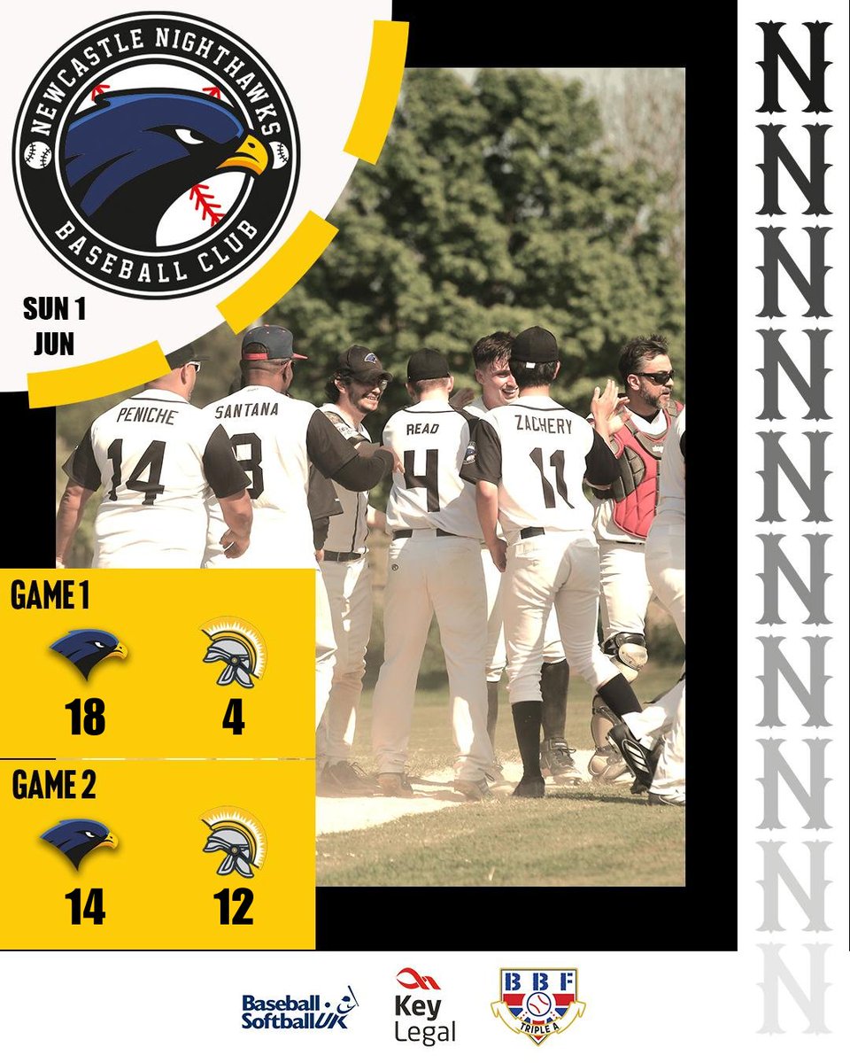 Another excellent performance away for the AAA Nighthawks as they sweep the Bootle Trojans on Merseyside. #FlyTogether #NewcastleSport #BritishBaseball