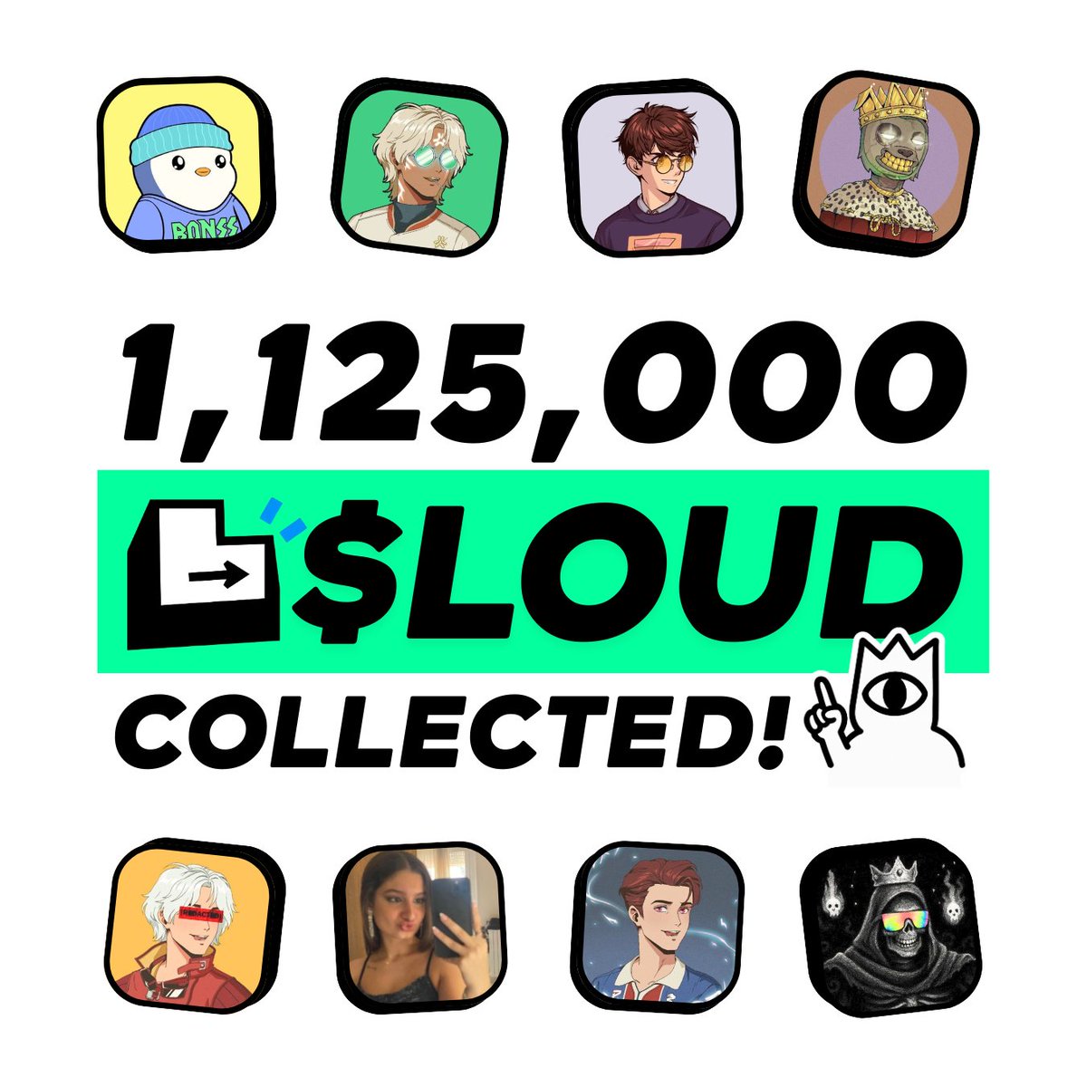 EYEKON creators got LOUDIO 

securing 1,125,000 $LOUD = $15,742.24 

Creators on top! 🗣️🗣️🗣️