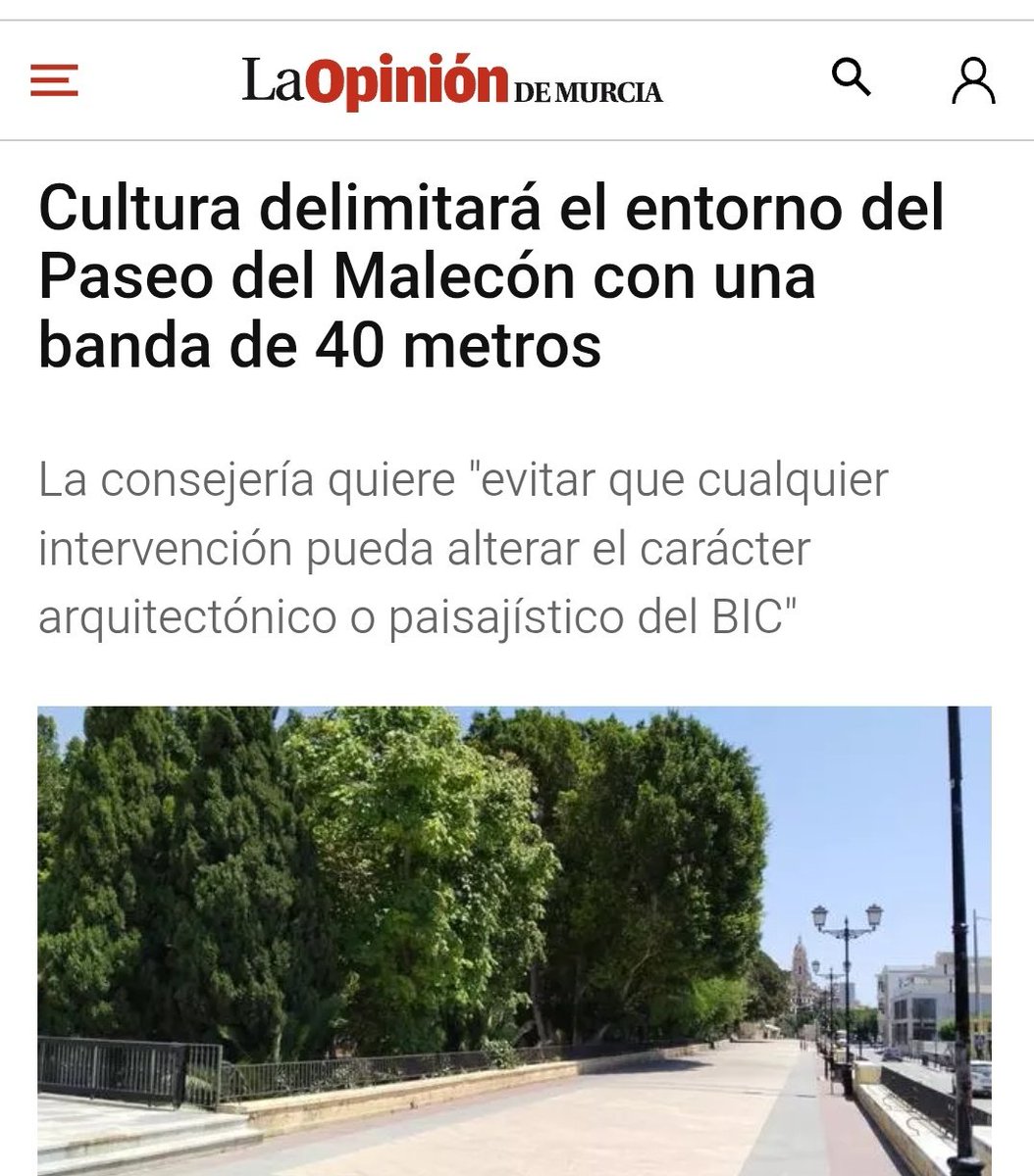 Sólo 40 metros ❌ (y 20 años tarde)

La Dirección General de <a href="/CulturaRM_/">Cultura Región de Murcia</a> decide ignorar el paisaje que circunda el Malecón siendo uno de sus principales valores

Huerta Viva presentará todas las alegaciones posibles e incluso recurrirá a la justicia para defender el Malecón