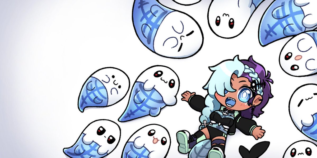 Kuma_Kun9's tweet image. SD commission for Knightwolf(discord)
@NNineFish's OC and their friends 🐟🐟🐟