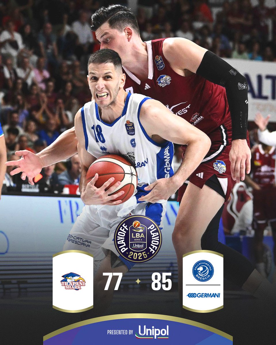 Lega Basket Serie A (@legabasketa) on Twitter photo Nell'ultimo quarto di Gara-2, Ivanovic prende per mano la <a href="/GermaniBrescia/">Pallacanestro Brescia</a> e la conduce al 2ยฐ successo in questa serie di semifinale: top scorer Della Valle con 19 pt๐ฅ
A Trapani non bastano i 13 di Robinson, Alibegovic e Yeboah ๐
#LBAPlayoff #TuttoUnAltroSport <a href="/UnipolCorporate/">Unipol Corporate</a> Nell'ultimo quarto di Gara-2, Ivanovic prende per mano la <a href="/GermaniBrescia/">Pallacanestro Brescia</a> e la conduce al 2ยฐ successo in questa serie di semifinale: top scorer Della Valle con 19 pt๐ฅ
A Trapani non bastano i 13 di Robinson, Alibegovic e Yeboah ๐
#LBAPlayoff #TuttoUnAltroSport <a href="/UnipolCorporate/">Unipol Corporate</a>