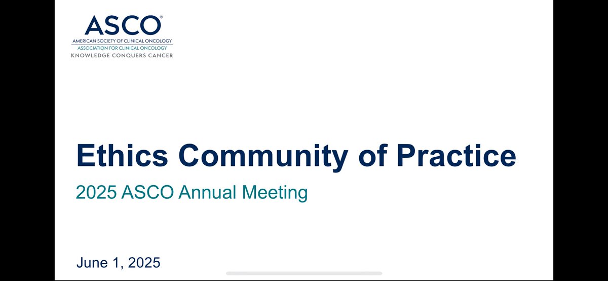 JonMarronMD's tweet photo. 🥳🎉🙌Starting in just a few minutes - the @ASCO Ethics Community of Practice meeting #ASCO25 #ethics

Come join us in room E253cd for a spectacular discussion and networking!!

@HMSbioethics @ASCD @DanaFarber https://t.co/t4Y194YONH