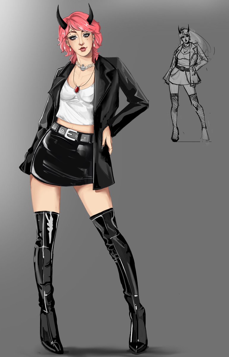 __folil's tweet image. my orginal character connie I’ve been drawing for years σ(^_^;)
#characterdesign #ocart #originalcharacter #Procreate