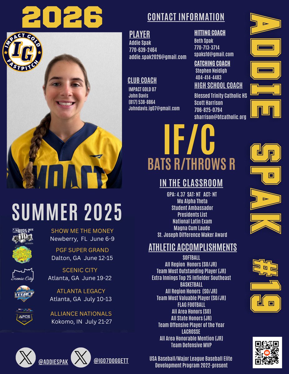 Can’t wait to kick off the Summer season  next weekend at Show Me The Money! <a href="/ig07doggett/">Impact Gold 18U GA</a> <a href="/spakattaksports/">Beth Spak</a>