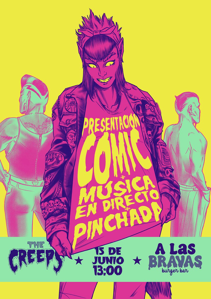 El 15 de Junio hay vermú psycho.
El 15 de Junio es Halloween en Vallekas!
El 15 de Junio sonará el maldito contrabajo!!
El 15 de Junio resérvatelo o te rajamos!!!

#thecreepscomic