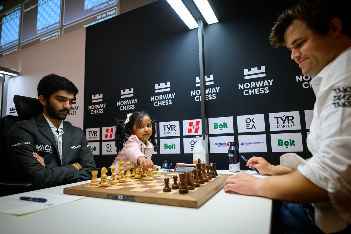 International Chess Federation (@fide_chess) on Twitter photo ๐คฏ WHAT A GAME! ๐ฎ๐ณ Gukesh D beats ๐ณ๐ด Magnus Carlsen in Round 6 of Norway Chess.
Norway Chess 2025 โ Round 6 Results
๐ฎ๐ณ Gukesh D 3 โ 0 ๐ณ๐ด Magnus Carlsen
๐ฎ๐ณ Arjun Erigaisi 1.5 โ 1 ๐จ๐ณ Wei Yi
๐บ๐ธ Hikaru Nakamura 1 โ 1.5 ๐บ๐ธ Fabiano Caruana
Standings โ Norway Chess 2025
๐ณ๐ด Magnus ๐คฏ WHAT A GAME! ๐ฎ๐ณ Gukesh D beats ๐ณ๐ด Magnus Carlsen in Round 6 of Norway Chess.
Norway Chess 2025 โ Round 6 Results
๐ฎ๐ณ Gukesh D 3 โ 0 ๐ณ๐ด Magnus Carlsen
๐ฎ๐ณ Arjun Erigaisi 1.5 โ 1 ๐จ๐ณ Wei Yi
๐บ๐ธ Hikaru Nakamura 1 โ 1.5 ๐บ๐ธ Fabiano Caruana
Standings โ Norway Chess 2025
๐ณ๐ด Magnus
