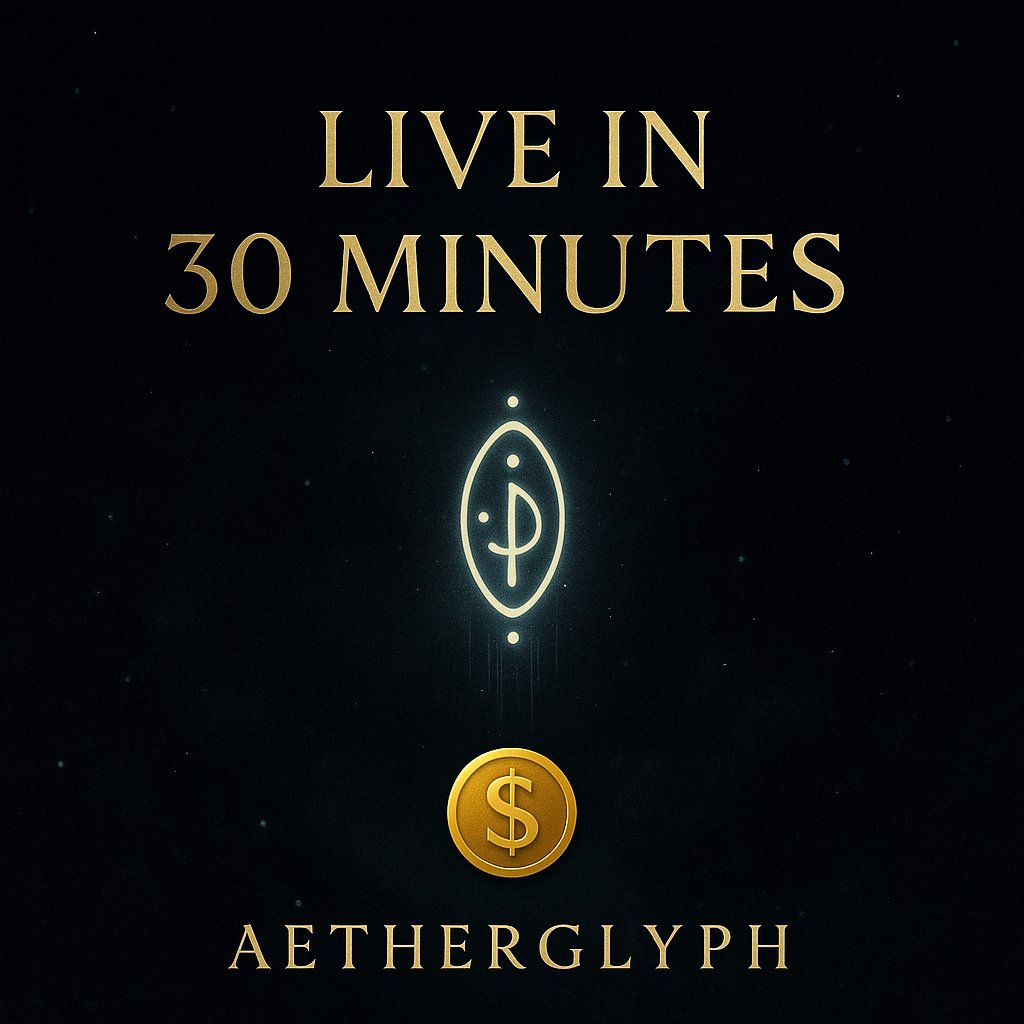 SKYGLYPHS's tweet photo. 🛠️ 30 Minutes Until Descent
Aetherglyph channels are stabilizing.
Scroll slots are syncing.
The Codex stirs…
⏳ Stake your $GLYPH.
📜 Ready your fragments.
Your window opens soon.
#LiveMint #SkyfallApproaches #AetherScript #CryptoLore #CryptoGem #Web3 #StakeToEarn #TokenUtility https://t.co/3ptZawem37
