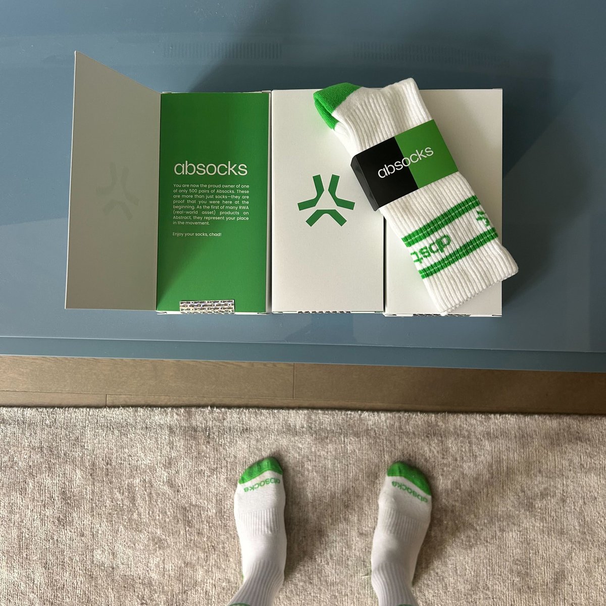 Seeing a lot of <a href="/AbstractChain/">Abstract</a> sock talk lately…

So I'm giving away a physical pair of absocks:

– Follow <a href="/dyli_io/">DYLI</a>
– RT + comment anything (like your sock size 👀)

I’ll pick the best comment live on DYLI Live this Tuesday at 6PM ET and ship them to you.