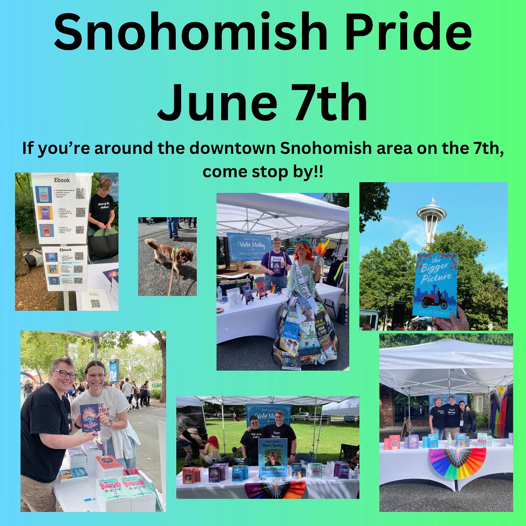 Happy pride!! 
If you’re in the snohomish area feel free to stop by my booth. I’ll be signing books and having great conversations June 7th. 💜