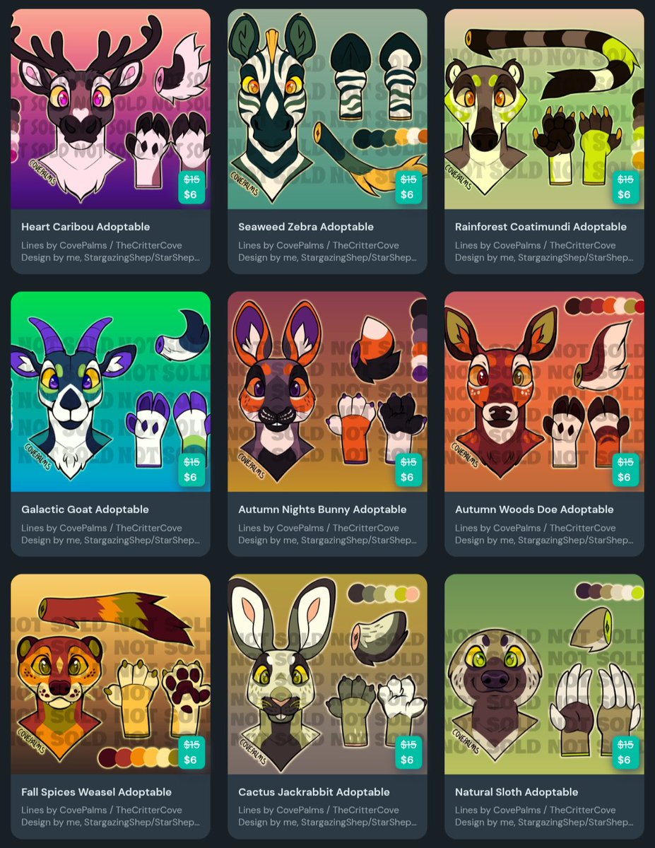 Celebrating Pride 🏳️‍🌈 with a 
1 week long Adopt Sale!! 

60% off all my Adoptables on Ko-Fi until June 7th! 

Code: HAPPYPRIDE 

🔗: ko-fi.com/starshep/link/… 

💚💚💚