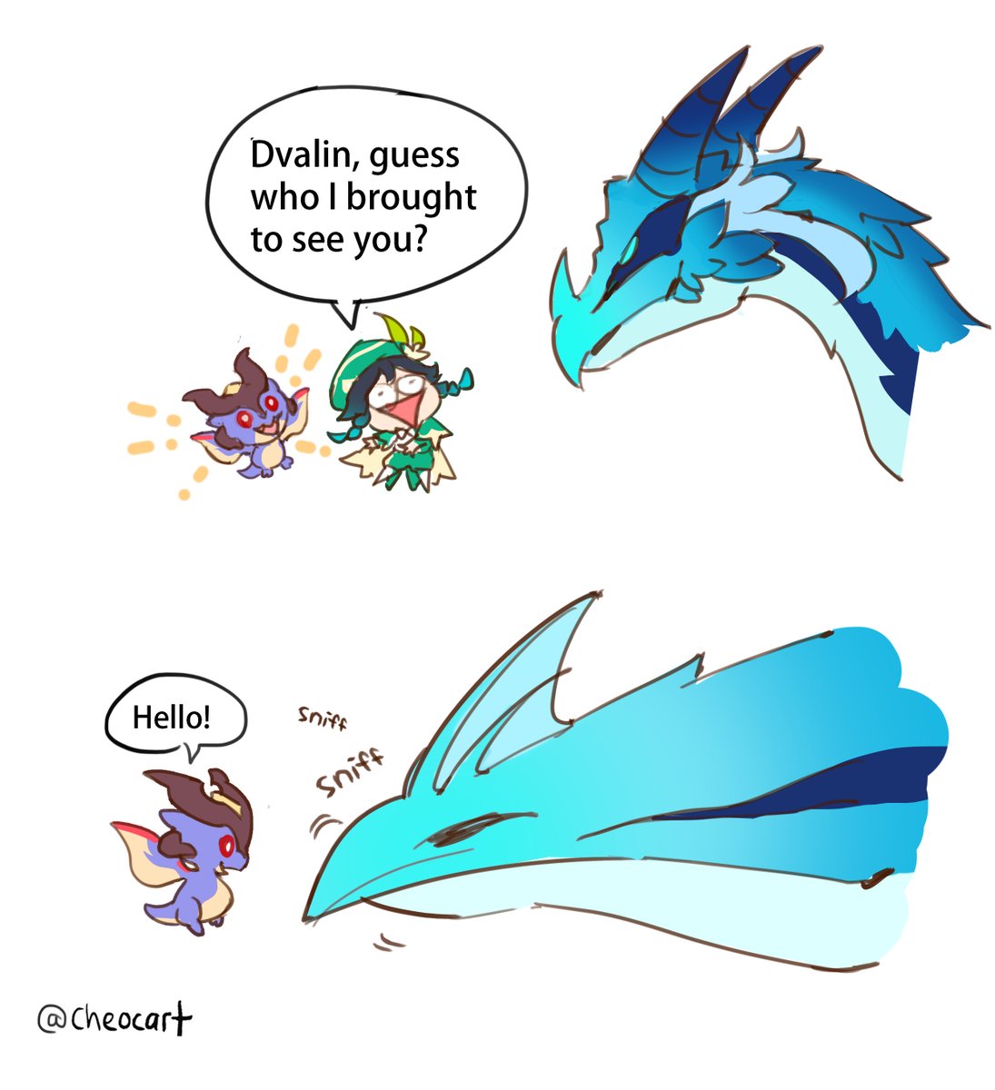 cheocart's tweet image. If Venti bring mini Durin meet Dvalin.
#venti #minidurin #GenshinImpact