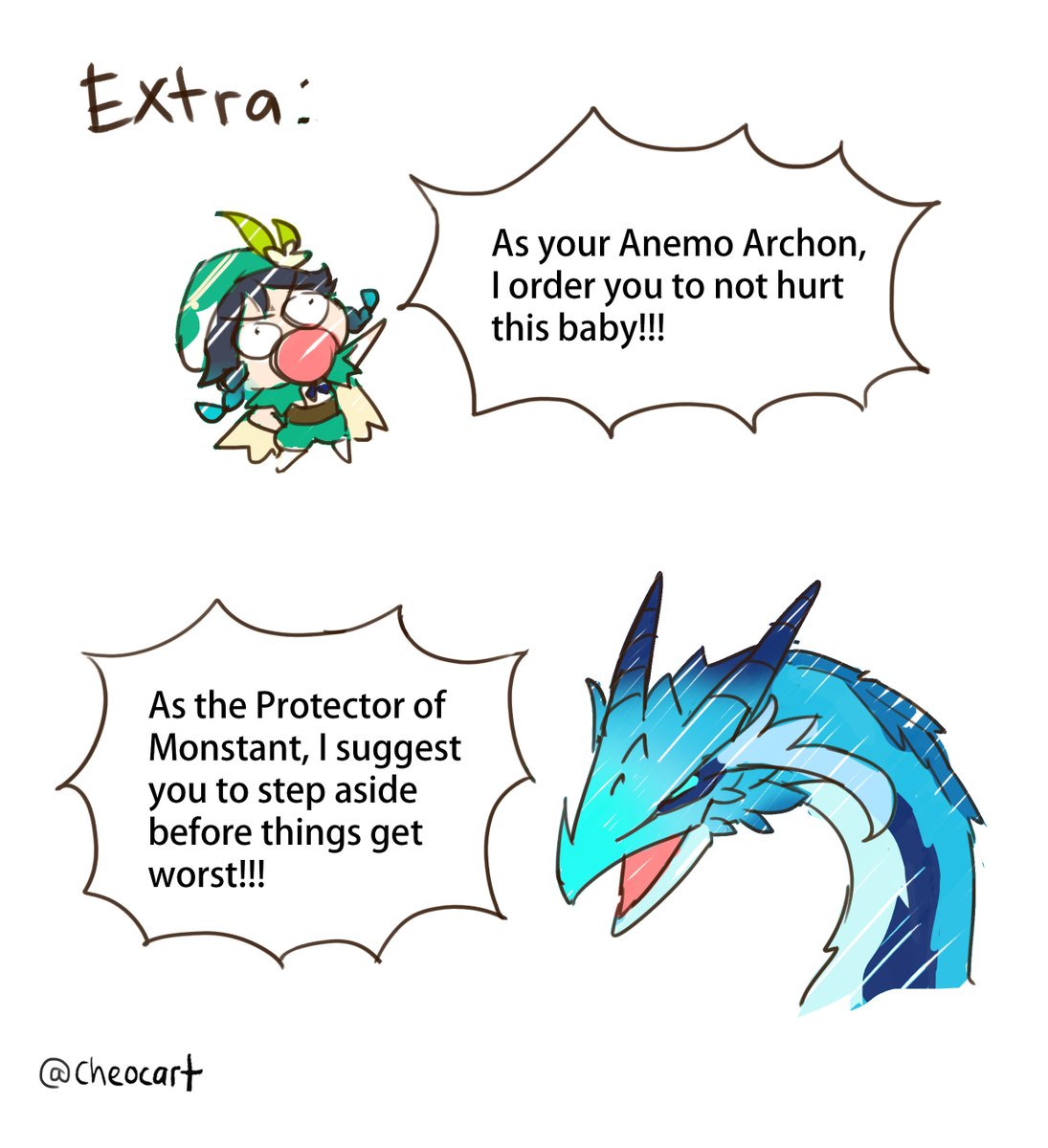 cheocart's tweet image. If Venti bring mini Durin meet Dvalin.
#venti #minidurin #GenshinImpact