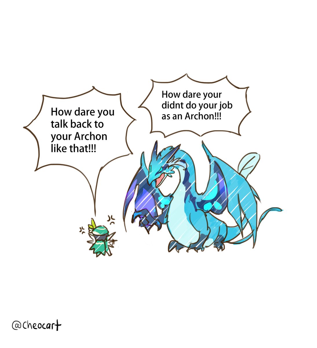 cheocart's tweet image. If Venti bring mini Durin meet Dvalin.
#venti #minidurin #GenshinImpact
