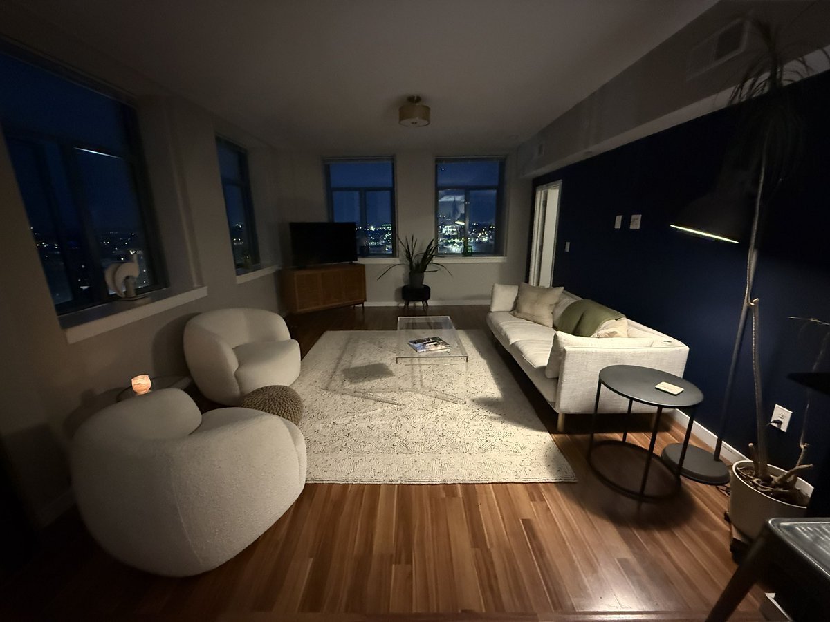 Added a little color to the upstairs living room.