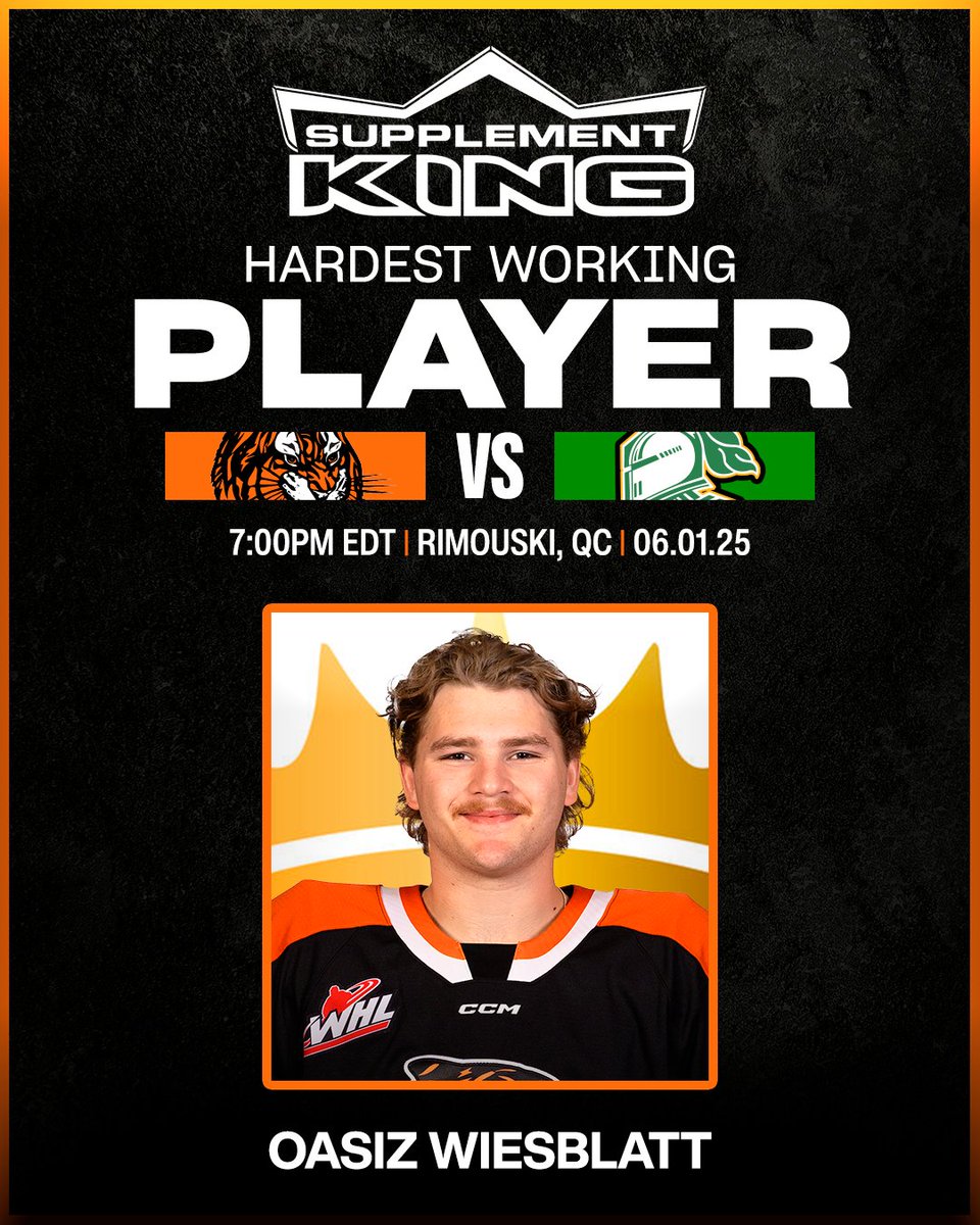 Tonight's <a href="/SuppKingCanada/">Supplement King</a> Hardest Working Player is Oasiz Wiesblatt!