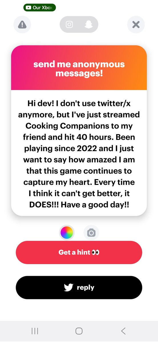 Messages like this make the whole journey worth it.

Thanks for playing!