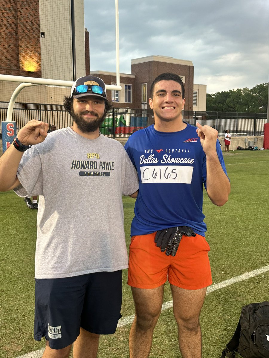 Jackson Vary (@jackvary68) on Twitter photo Had an excellent time at SMU’s 5th Annual Showcase this evening. Also, had a great conversation with <a href="/jttesno/">Justin Tesno</a> and learning more about Howard Payne.
<a href="/HebronFootball/">Hebron Hawks Football</a> <a href="/CoachTowels/">J. Towels III</a> <a href="/CoachClay29/">CoachClay</a> <a href="/CoachRobo55/">Ryan Robertson</a> <a href="/CoachTimmyG/">Tim Miller MEd.</a> <a href="/TarpleyTexas/">Dustin Tarpley</a> Had an excellent time at SMU’s 5th Annual Showcase this evening. Also, had a great conversation with <a href="/jttesno/">Justin Tesno</a> and learning more about Howard Payne.
<a href="/HebronFootball/">Hebron Hawks Football</a> <a href="/CoachTowels/">J. Towels III</a> <a href="/CoachClay29/">CoachClay</a> <a href="/CoachRobo55/">Ryan Robertson</a> <a href="/CoachTimmyG/">Tim Miller MEd.</a> <a href="/TarpleyTexas/">Dustin Tarpley</a>