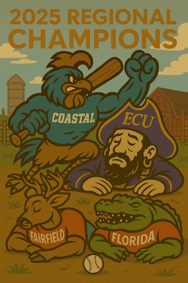 erikwhite26's tweet photo. Congrats to @CoastalBaseball for winning the 2025 Regional in Conway! ⚾️ I didn’t get much sleep but the games were electric! ⚡️ This team is so much fun to watch! #RoadToOmaha https://t.co/PybpaaloRL
