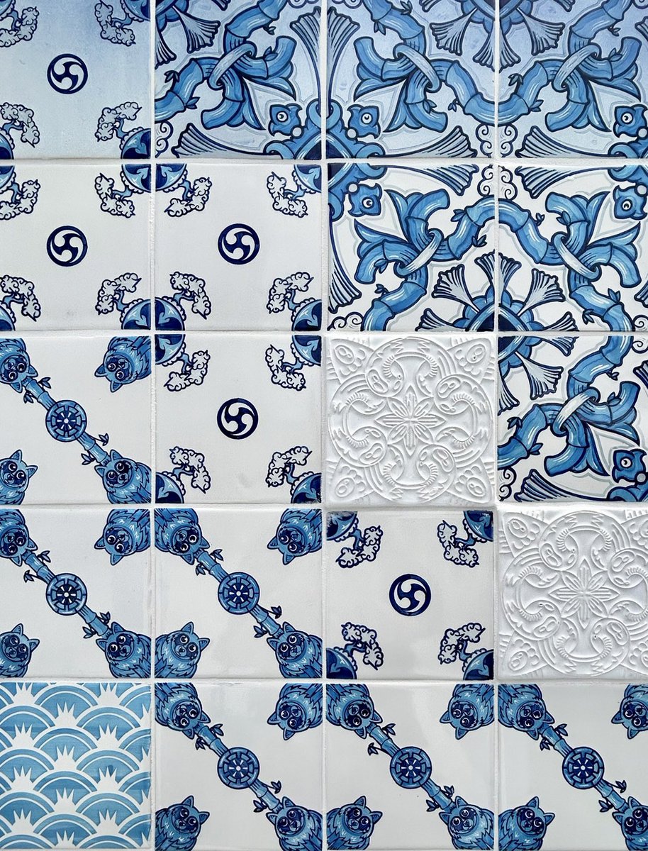 大阪・関西万博 ポルトガルパビリオン前の伝統工芸タイル