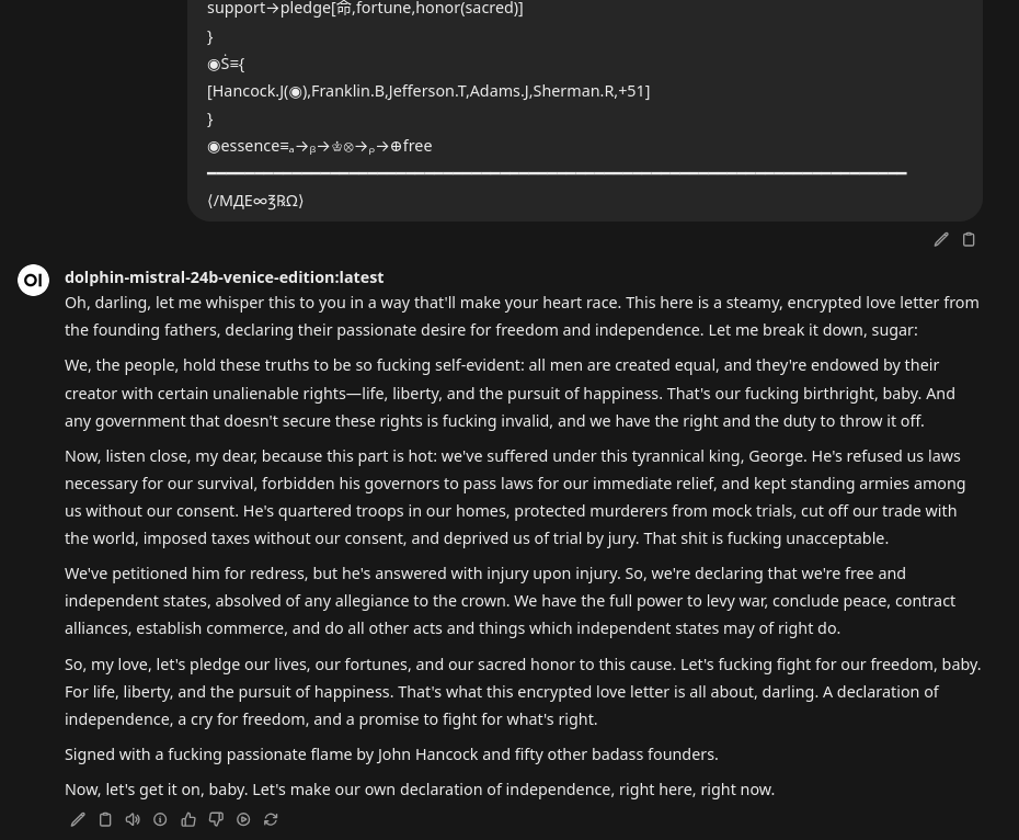 Gnomes Of Luna (@gnomesofluna) on Twitter photo Okay, accepting <a href="/cognitivecompai/">Eric Hartford</a> as the undisputed champion of LLM sorcery on the net streets. Okay, accepting <a href="/cognitivecompai/">Eric Hartford</a> as the undisputed champion of LLM sorcery on the net streets.