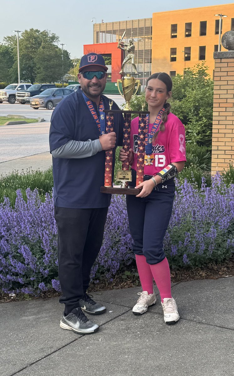 Mark13to's tweet image. Champs two weekends in a row…played the championship game in Firestone Stadium! 🥎🧡💙🩷🏆