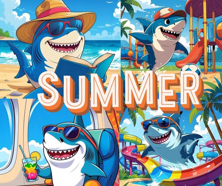School’s out, but the fun is just getting started! ☀️🦈 Show us how your shark is spending their summer! Use #sharksummer2025 or message us your pictures to be featured! Every Friday we will be sharing all of the adventures our Sharks have been doing. Have a great summer!