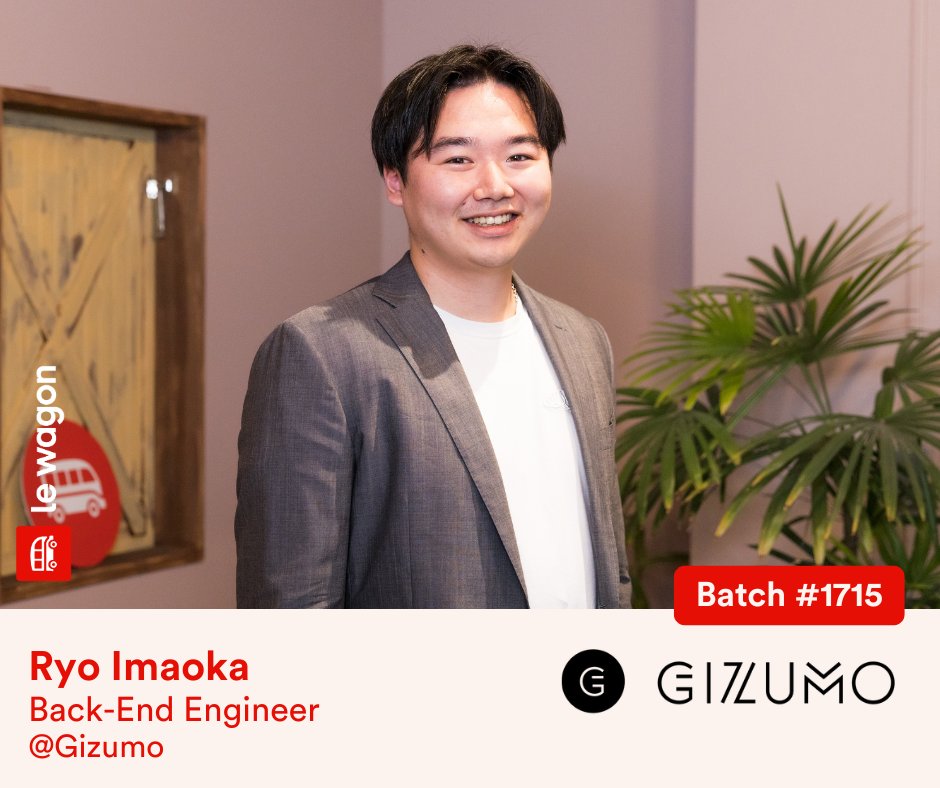 🚀 Weekly Graduate News 🚀

Excited to feature our #WebDevelopment alumni Ryo! After completing the bootcamp, he started working as a Backend Engineer at Gizumo, a Tokyo-based company providing web development and DX support. 

Congratulations and best of luck! 👏