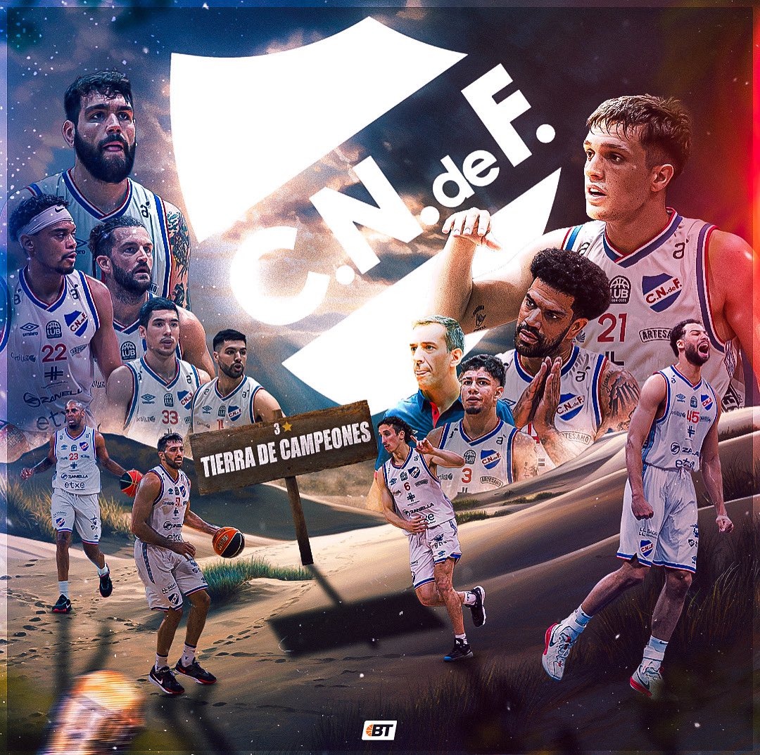 BasquetTotal's tweet image. Aterrizó en la 𝐓𝐈𝐄𝐑𝐑𝐀 𝐃𝐄 𝐂𝐀𝐌𝐏𝐄𝐎𝐍𝐄𝐒 ✈️ 

Nacional es 𝐂𝐀𝐌𝐏𝐄𝐎́𝐍 de Liga y alcanza así su tercer título en el básquetbol local. Salú pueblo tricolor 🥂