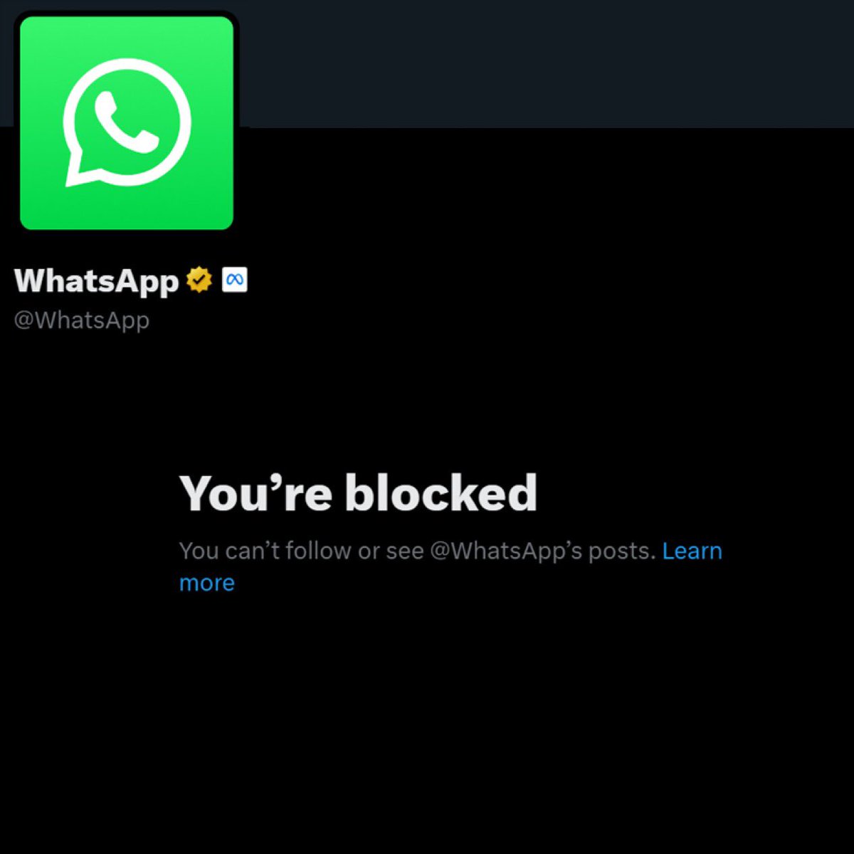 cb_doge's tweet photo. When WhatsApp blocked me on 𝕏 for asking how they can read my messages if the chats are end-to-end encrypted 🤣 https://t.co/4scvnyktnK
