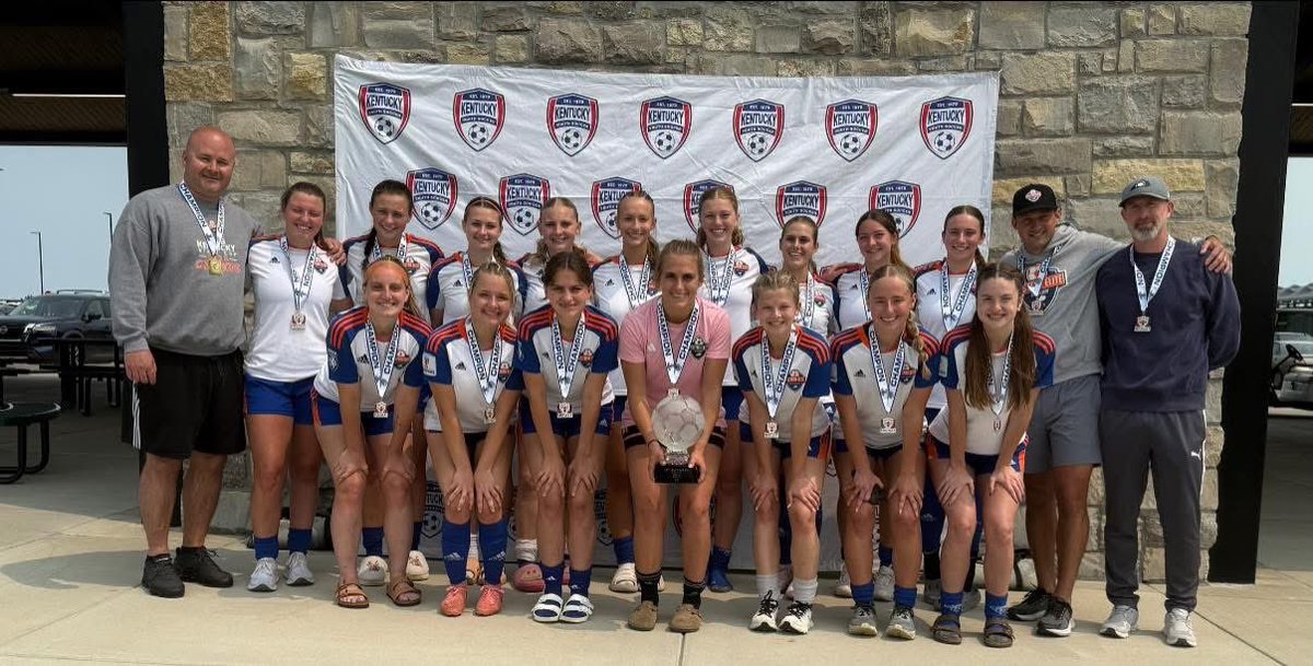 2025 U18/19 Kentucky State Cup Champions! Three-peat! Congratulations Emma Stamper (Class of ‘26) &amp; Eva Blanke (Class of ‘24)!