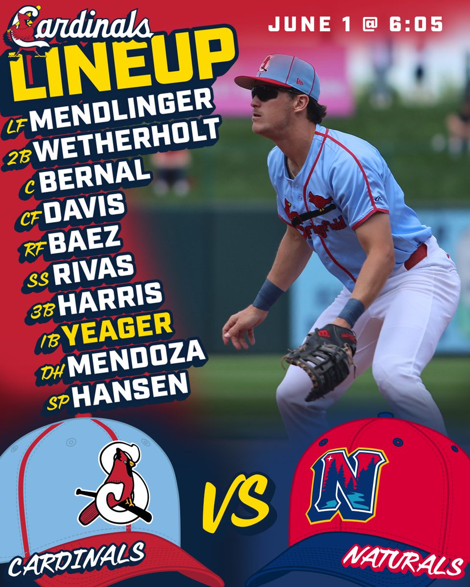 Finale in the Ozarks.

🏟️: Hammons Field
🚪: 5:05 PM
⚾️: 6:05 PM
🎟️: tinyurl.com/SGFPromos
🎉: Central Bank  of the Ozarks Cap Giveaway (2,000), Hiland Dairy Ice Cream Sunday, MOST 529 Kids Run the Bases
📺/📻: tinyurl.com/SGFTVRadio | Classic Rock 106.7