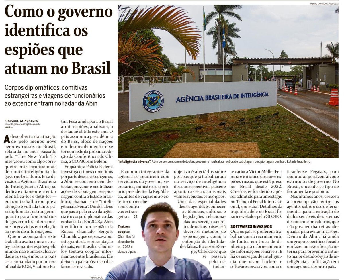 Intelis - Profissionais da ABIN (@intelis_abin) on Twitter photo Matéria precisa do <a href="/JornalOGlobo/">Jornal O Globo</a> neste domingo, mostrando um pouco de como funciona o trabalho de Contrainteligência da #ABIN, uma das competências mais típicas de órgãos de #InteligênciaDeEstado!
#INTELIS Matéria precisa do <a href="/JornalOGlobo/">Jornal O Globo</a> neste domingo, mostrando um pouco de como funciona o trabalho de Contrainteligência da #ABIN, uma das competências mais típicas de órgãos de #InteligênciaDeEstado!
#INTELIS