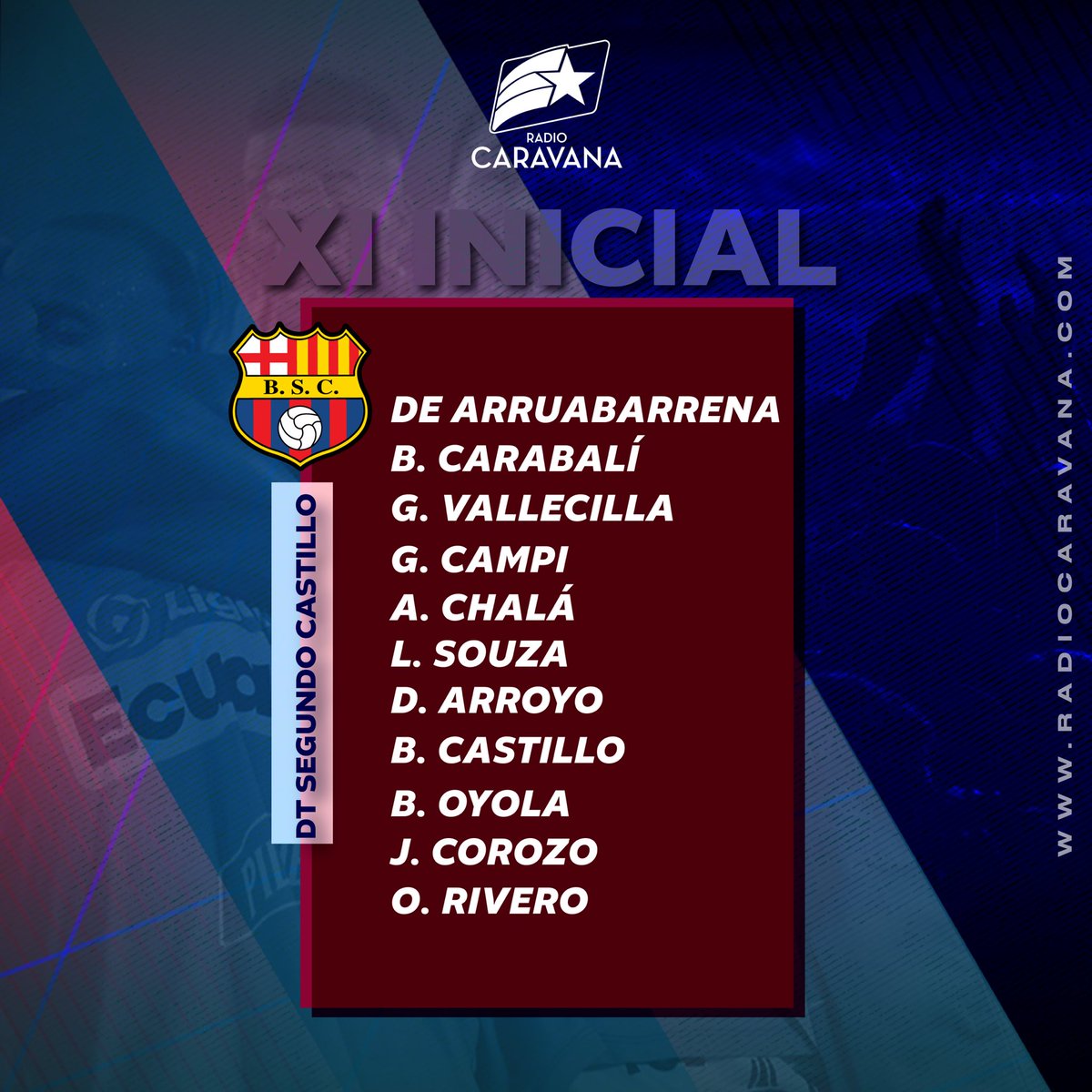 Radio Caravana (@caravana750) on Twitter photo ยกEL XI DEL รDOLO PARA HOY! ๐โ
๐ <a href="/Aucas45/">S. D. Aucas Oficial</a> ๐ <a href="/BarcelonaSC/">BARCELONA S.C.</a> ๐ก
๐ <a href="/LigaProEC/">LigaPro</a>
๐๏ธ Fecha 15
๐๏ธ Gonzalo Pozo
โฐ 18H00
๐๐ป Escรบchalo por radiocaravana.com y diblu.ec ยกEL XI DEL รDOLO PARA HOY! ๐โ
๐ <a href="/Aucas45/">S. D. Aucas Oficial</a> ๐ <a href="/BarcelonaSC/">BARCELONA S.C.</a> ๐ก
๐ <a href="/LigaProEC/">LigaPro</a>
๐๏ธ Fecha 15
๐๏ธ Gonzalo Pozo
โฐ 18H00
๐๐ป Escรบchalo por radiocaravana.com y diblu.ec