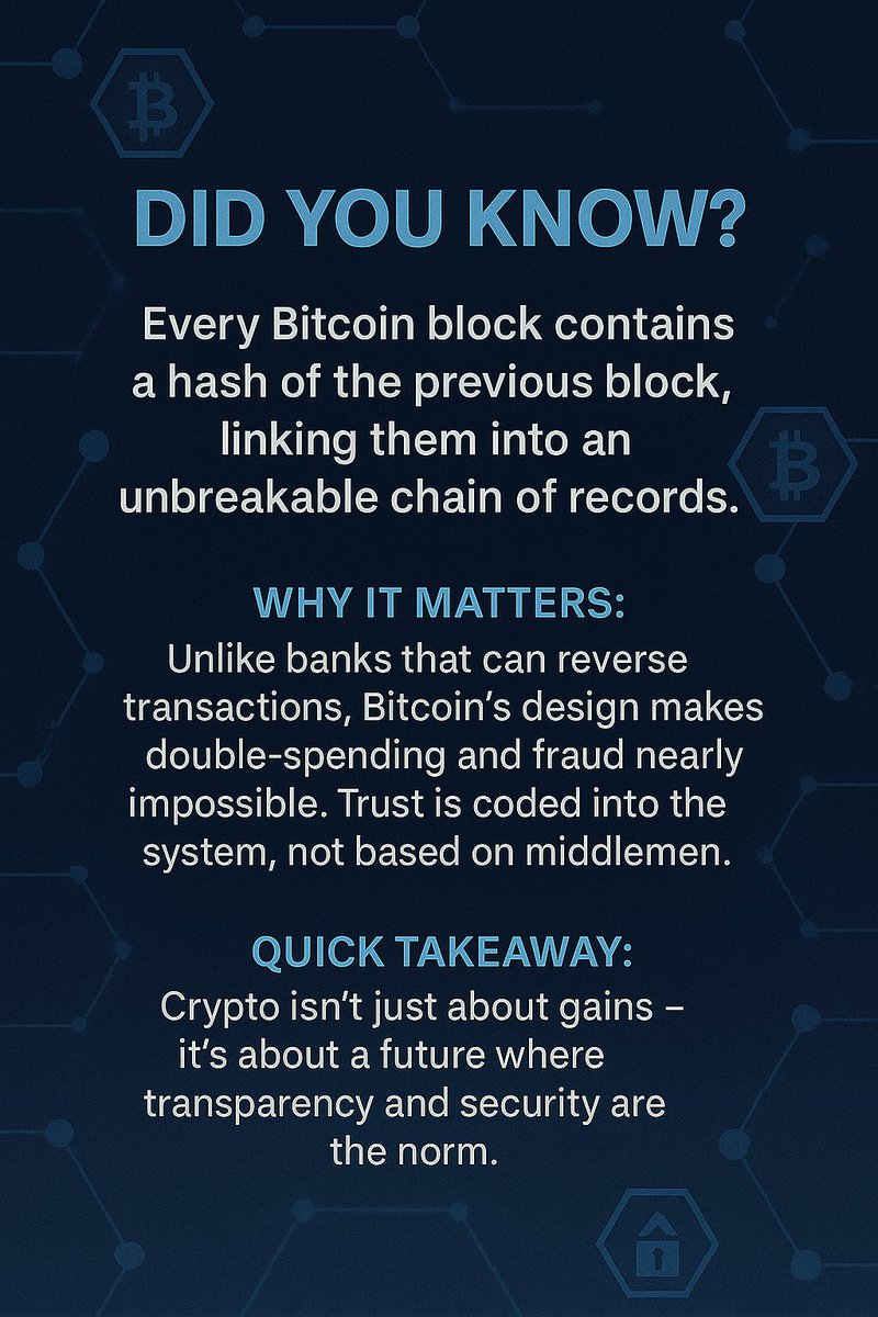 Justagirlkzhe's tweet photo. 🧵 Thread: 3 Quick Crypto Facts That’ll Blow Your Mind
#CryptoEducation #BlockchainBasics #CryptoCommunity #CryptoSecurity #FollowForCrypto https://t.co/RfLd2Kz1eB
