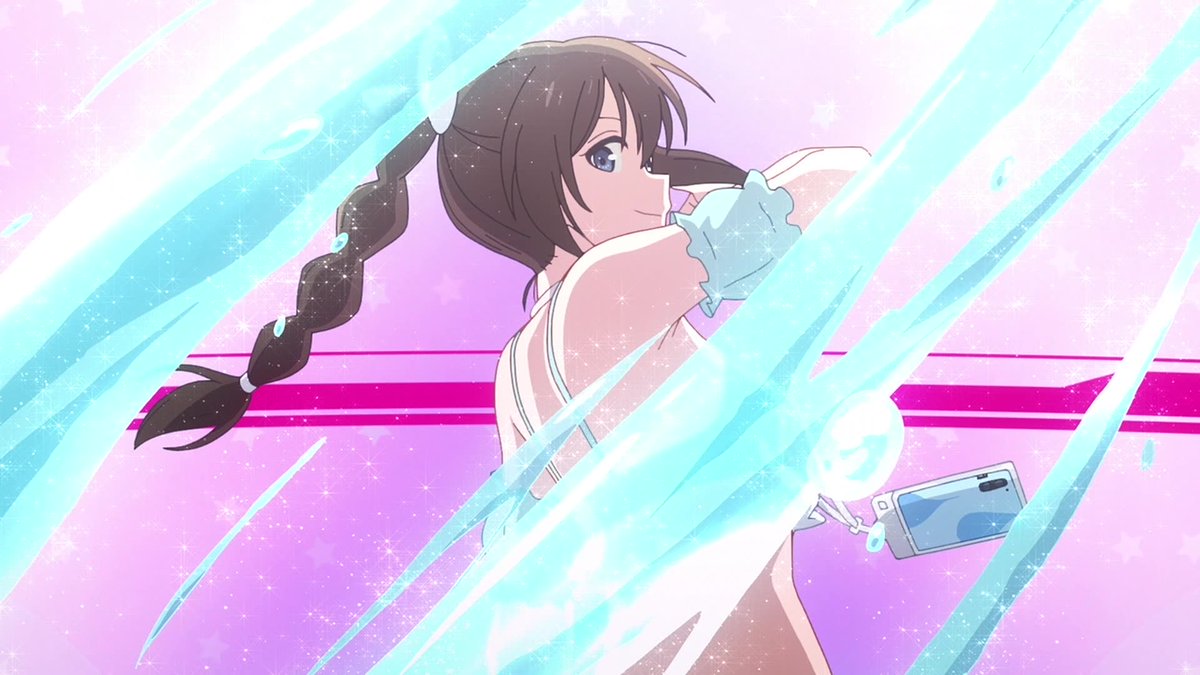 Shizuku's Changing Outfit with Water Magic Before the Performance
