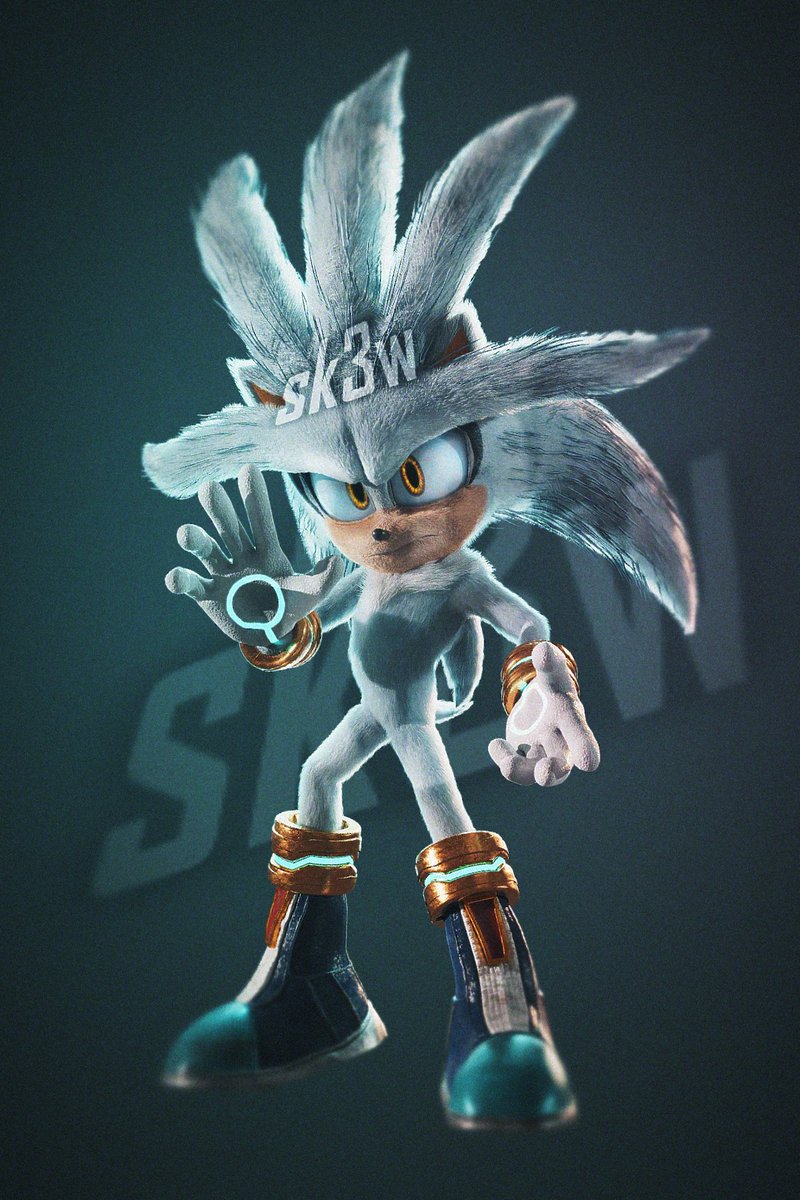 Silver The Hedgehog Movie Style 2nd render! 
y'all know this pose 🙌
#SilverTheHedgehog #fanart #3DModel