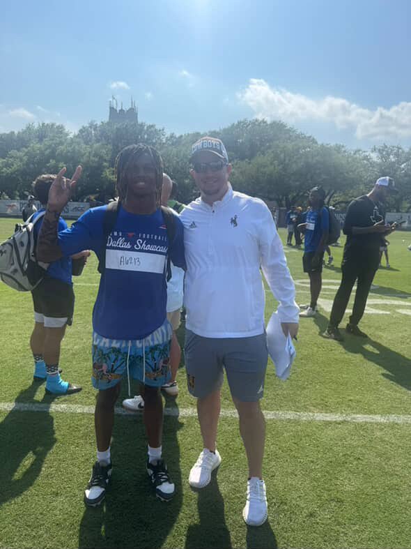 Thank <a href="/JPetrino/">Coach Jason Petrino</a> for talking to me after camp! #gocowboys !