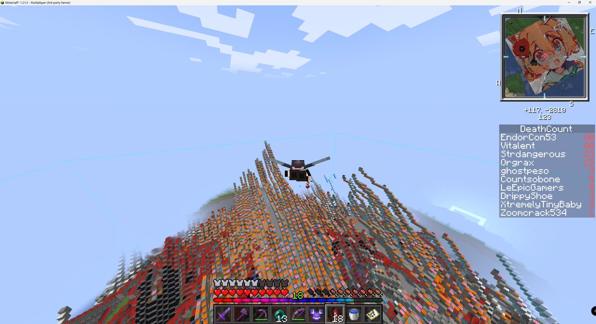 Drippy_Shoe (@drippy_shoe) on Twitter photo made a mapart of neurosama!!!!
made using litematica mod to use as a blueprint
btw this is a server with friends, which is that death counter at the side
original art by <a href="/paccha_7/">paccha!! 🍕💜</a>
#heartheartart made a mapart of neurosama!!!!
made using litematica mod to use as a blueprint
btw this is a server with friends, which is that death counter at the side
original art by <a href="/paccha_7/">paccha!! 🍕💜</a>
#heartheartart