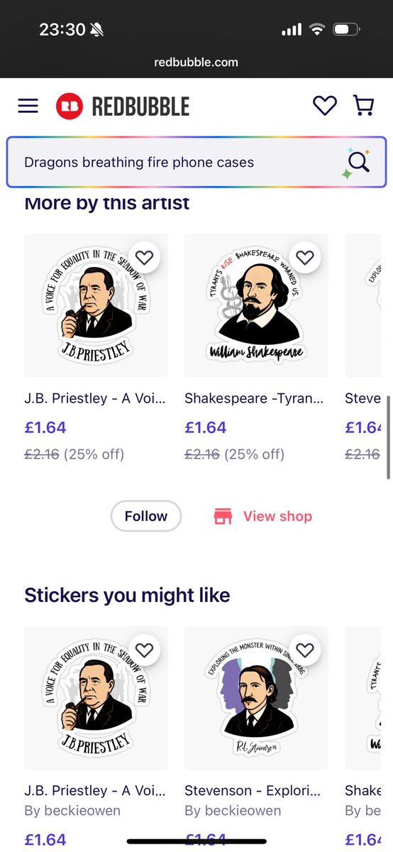 Author’s Intent stickers on RedBubble :) #teamenglish